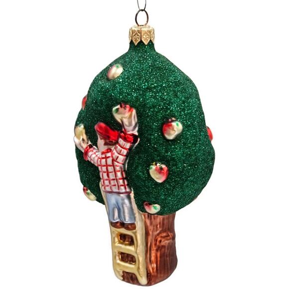 Patricia Breen Apple Tree Boy Glittered Tree Red Shirt Summer Christmas Ornament - Picture 4 of 12